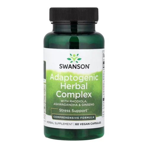 Swanson Adaptogenic Herbal Complex комплекс адаптогенів родіола ашваганда женьшень 60 капсул