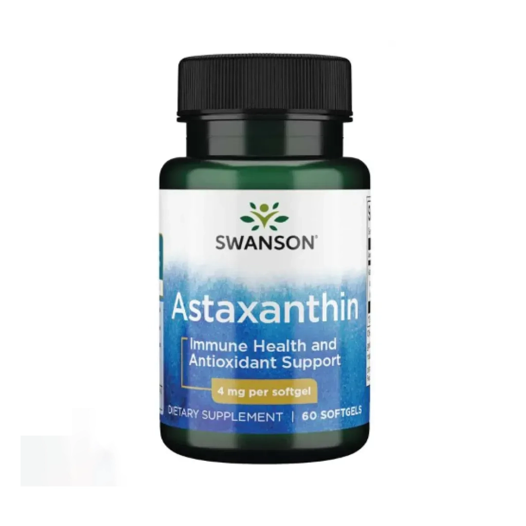 Астаксантин, Swanson Astaxanthin 4mg - 60caps 1 Swanson Astaxanthin астаксантин 4 mg 60 софтгель-капсул