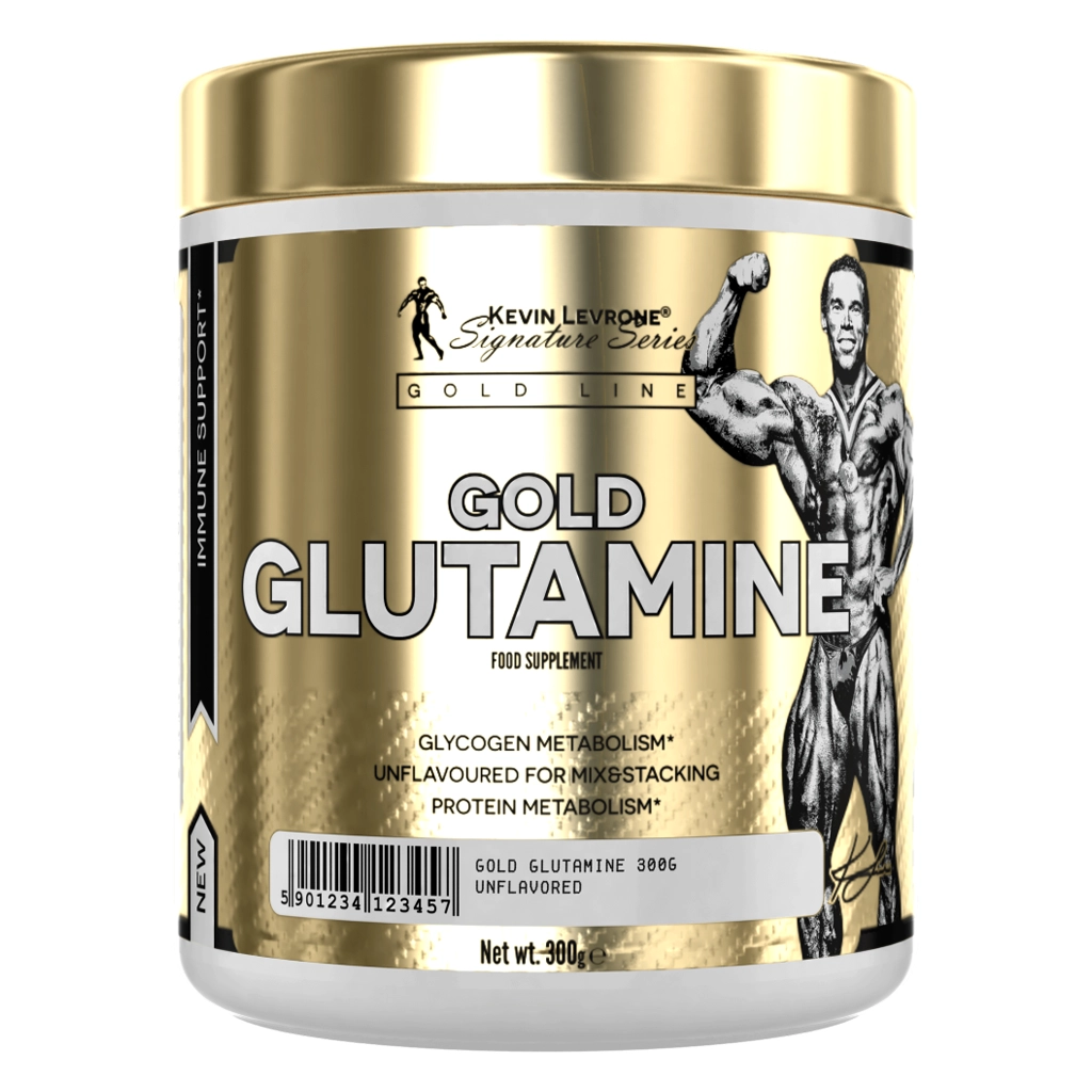 Глютамин, Kevin Levrone Gold Line Gold Glutamine - 300 грамм 1 Kevin Levrone Gold Glutamine 300 г — L-глутамін у порошку