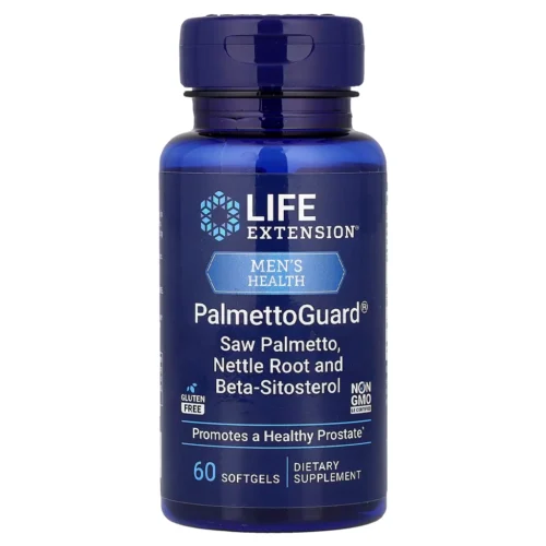 Со Пальметто, екстракт сереної, Life Extension PalmettoGuard® Saw Palmetto/Nettle Root Formula with Beta-Sitosterol – 60 softgels
