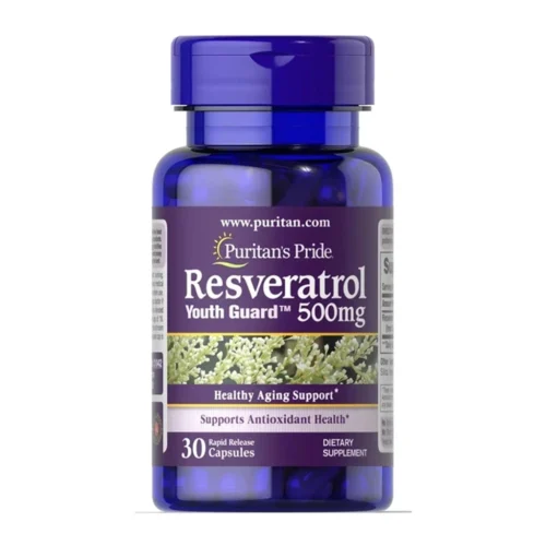 Ресвератрол, Puritans Pride Resveratrol 500 mg – 30 caps
