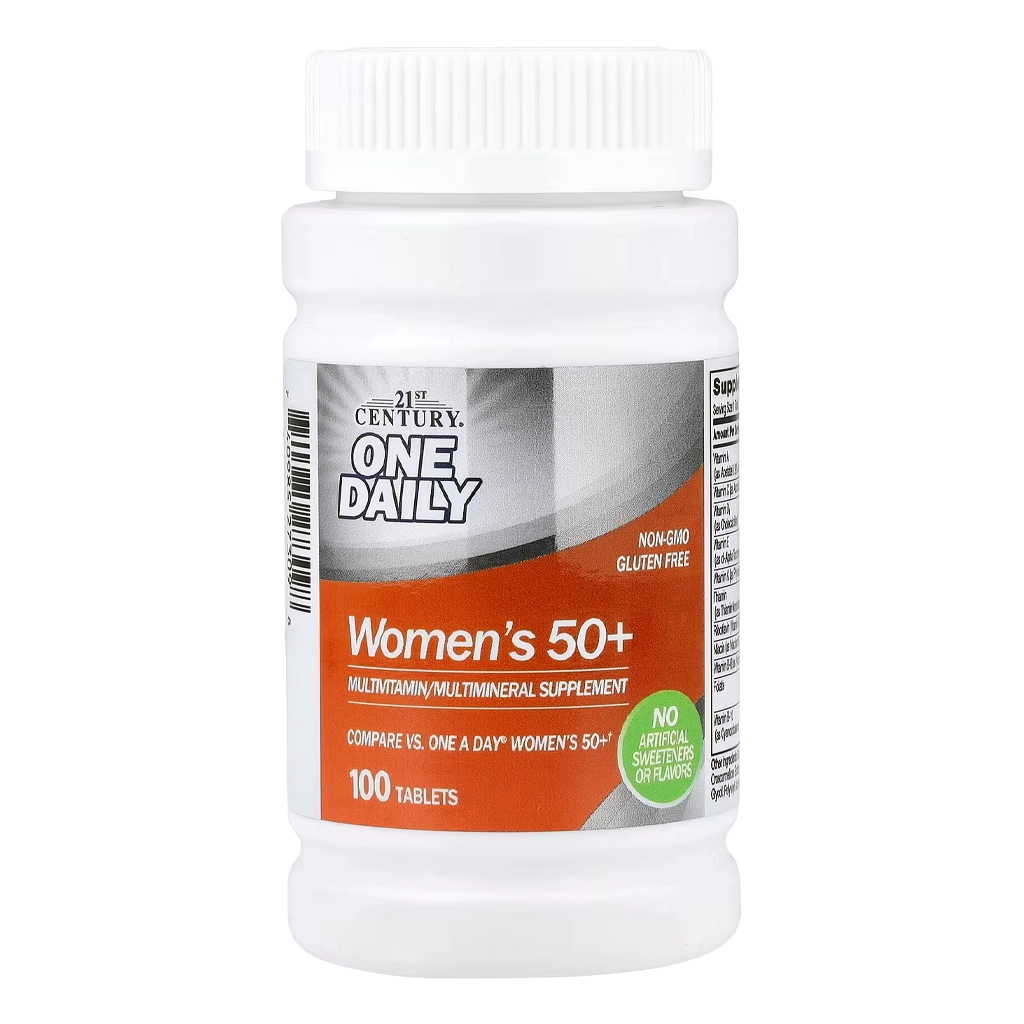 Мультивитаминный комплекс для женщин старше 50+, 21st Century One Daily Women's 50+ - 100 tabs 1 21st Century One Daily Women's 50+ 100 таблеток — вітаміни для жінок 50+