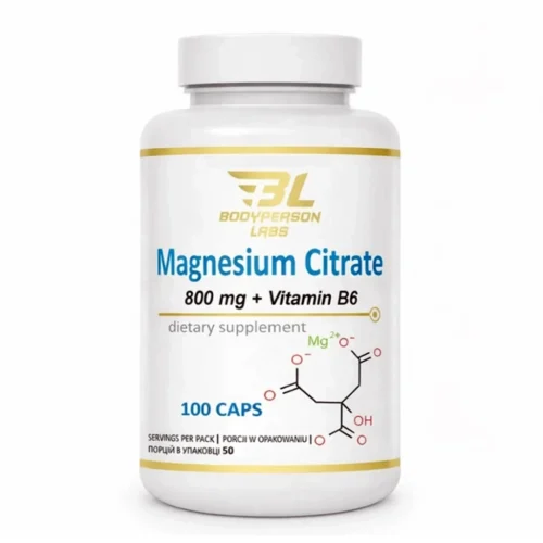Bodyperson Labs Magnesium Citrate 100 капсул — цитрат магнію з B6
