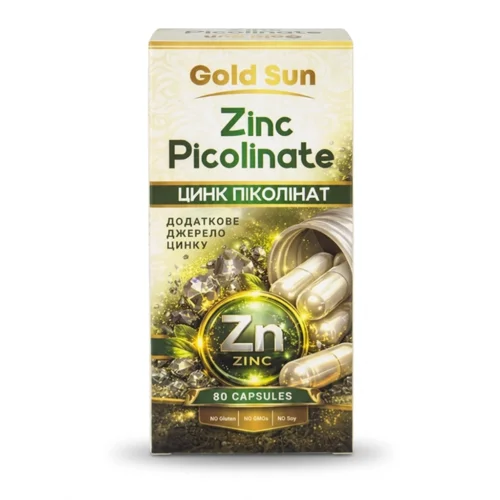 Цинк піколінат, Gold Sun Zinc Picolinate 33,3 мг – 80 капсул