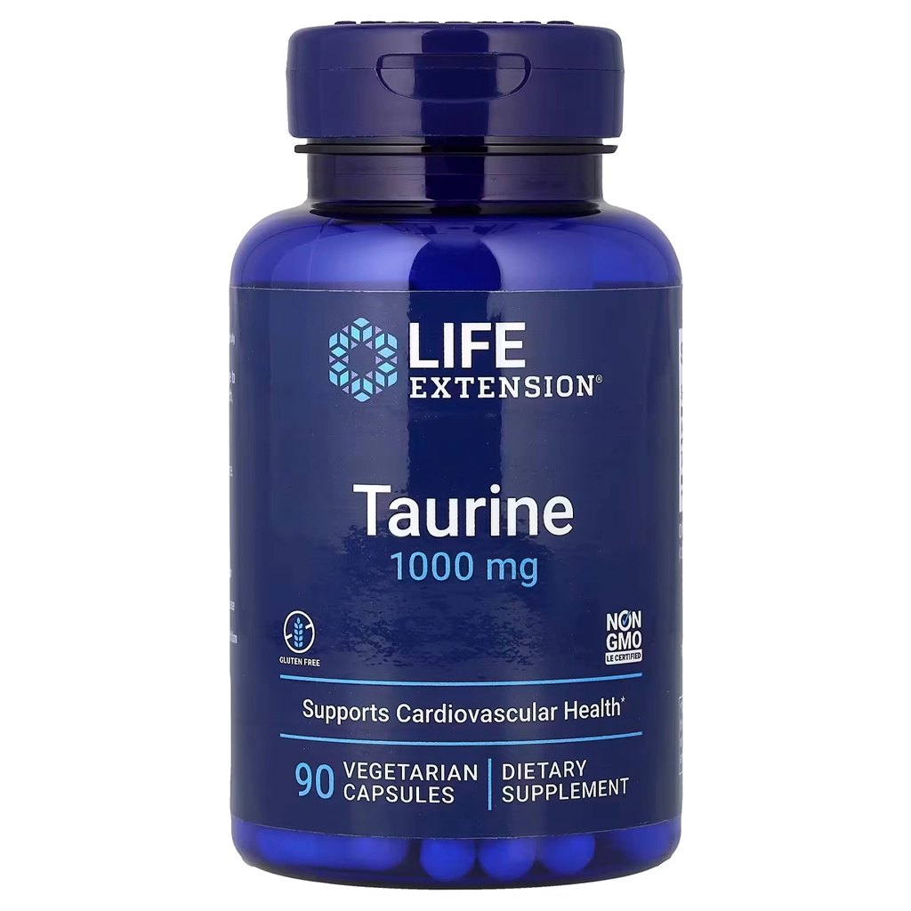 Таурин, Life Extension Taurine 1,000 mg – 90 Vegetarian Capsules
