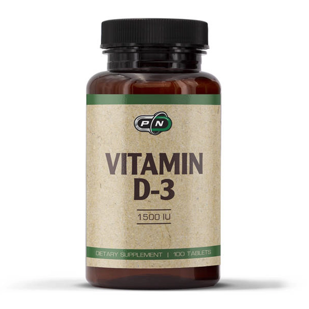 Вітамін Д3, Pure Nutrition USA VITAMIN D-3 1500 IU - 100 tab 1 Pure Nutrition Vitamin D3 1500 МО 100 таблеток — холекальциферол