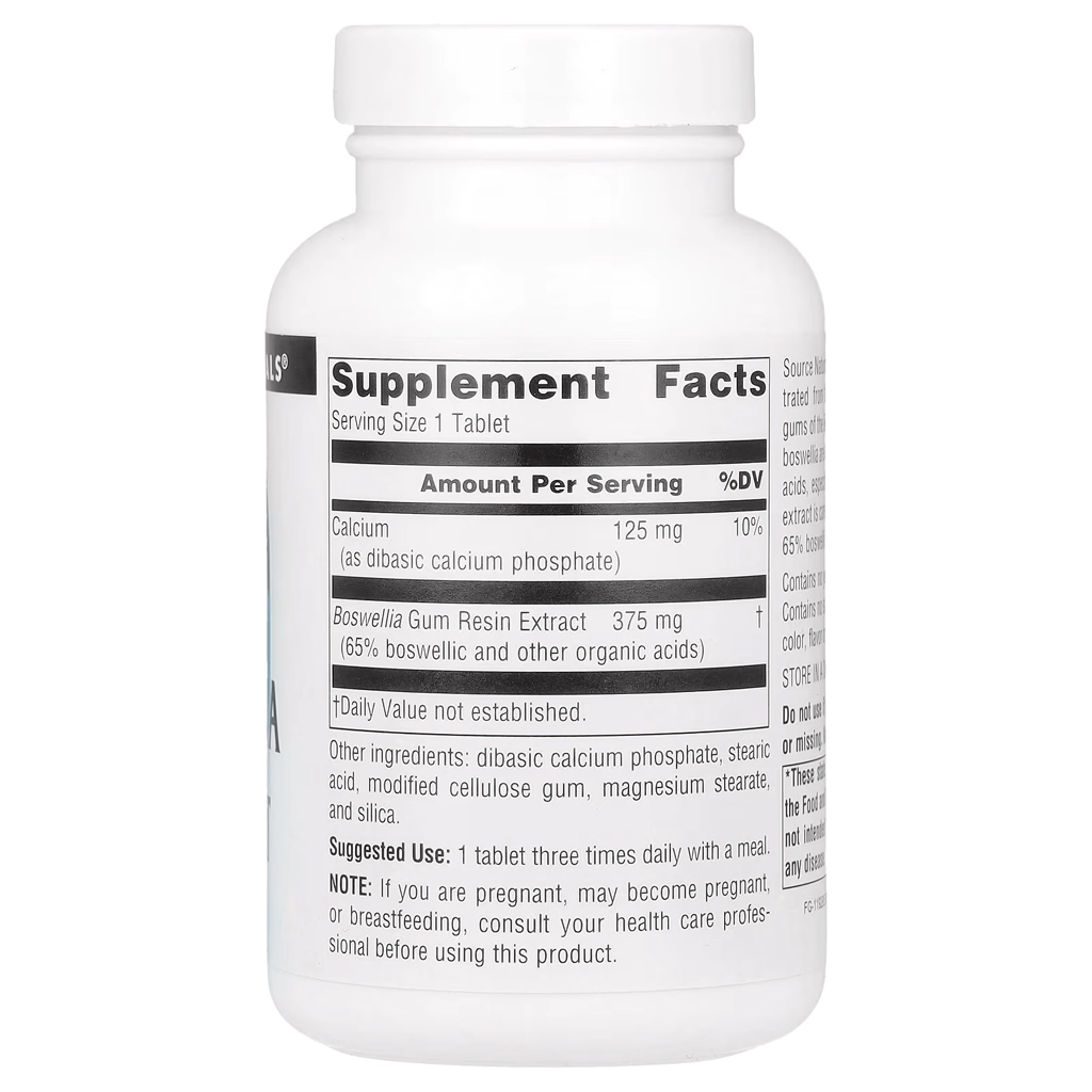 Босвелія, Source Naturals Boswellia Extract - 100 Tablets 2 Сорс Нейчералс босвелія склад 65% босвелієвих кислот