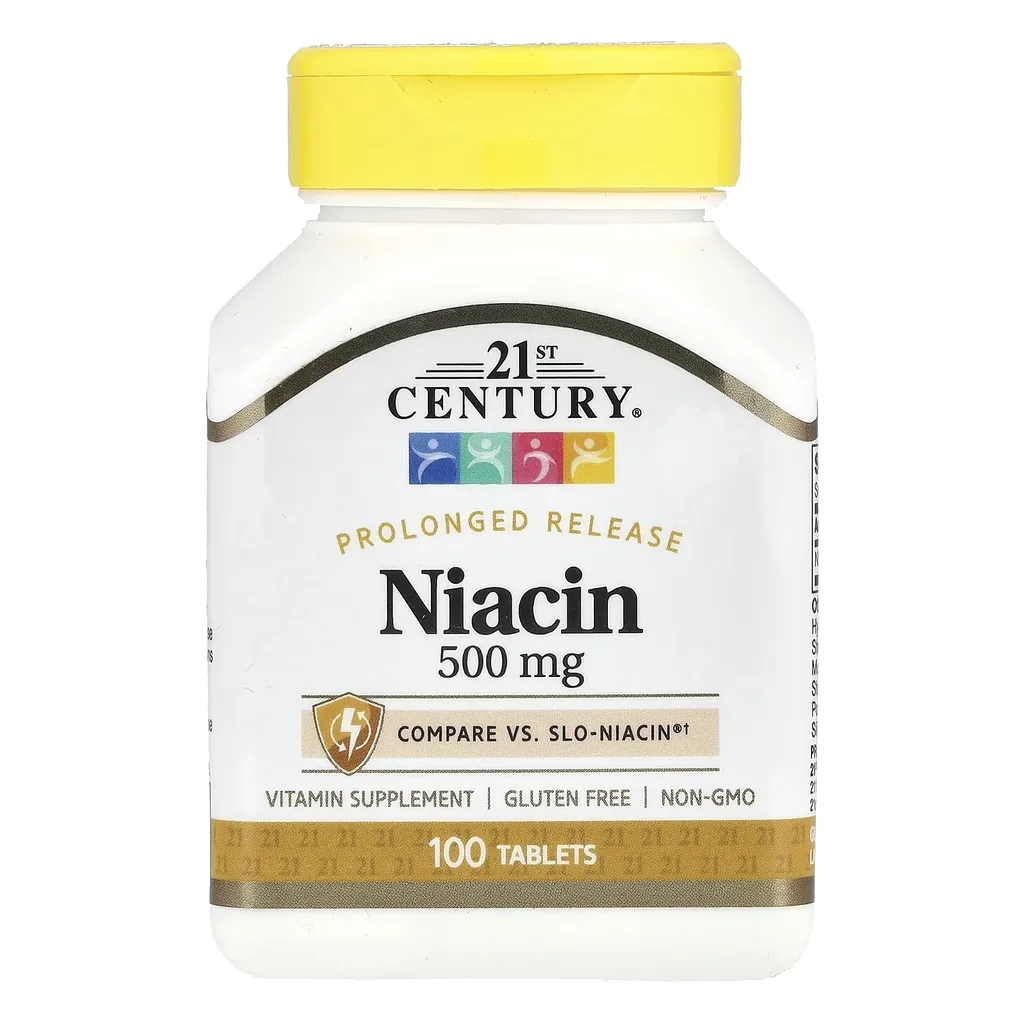 Вітамін B-3, 21st Century Prolonged Release Niacin 500 mg - 100 таблеток