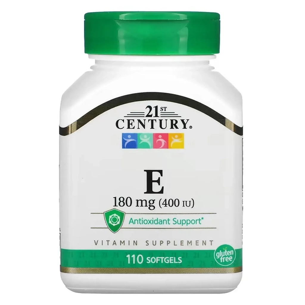 21st Century Vitamin E 400 МО 110 капсул вітамін E — банка спереду