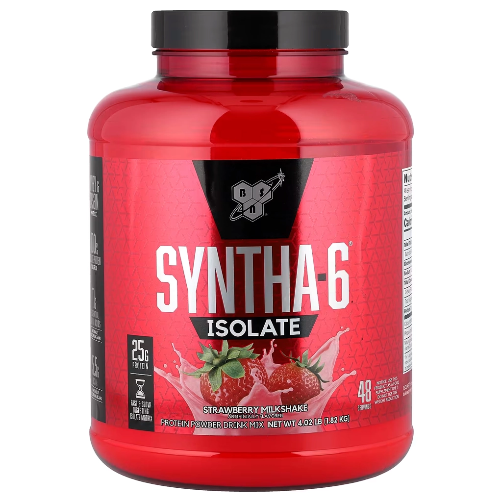 BSN Syntha-6 Isolate 1820 г протеїн ізолят — банка спереду