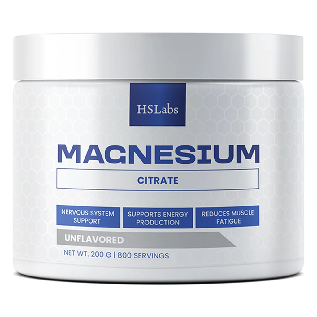 Магній, HSLabs Magnesium Citrate - 200 грам (без смаку)