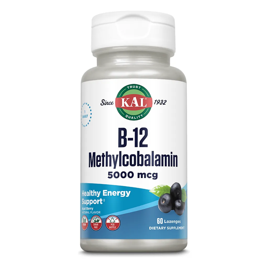 Вітамін B-12, KAL B-12 Methylcobalamin 5000 mcg - 60 льодяників