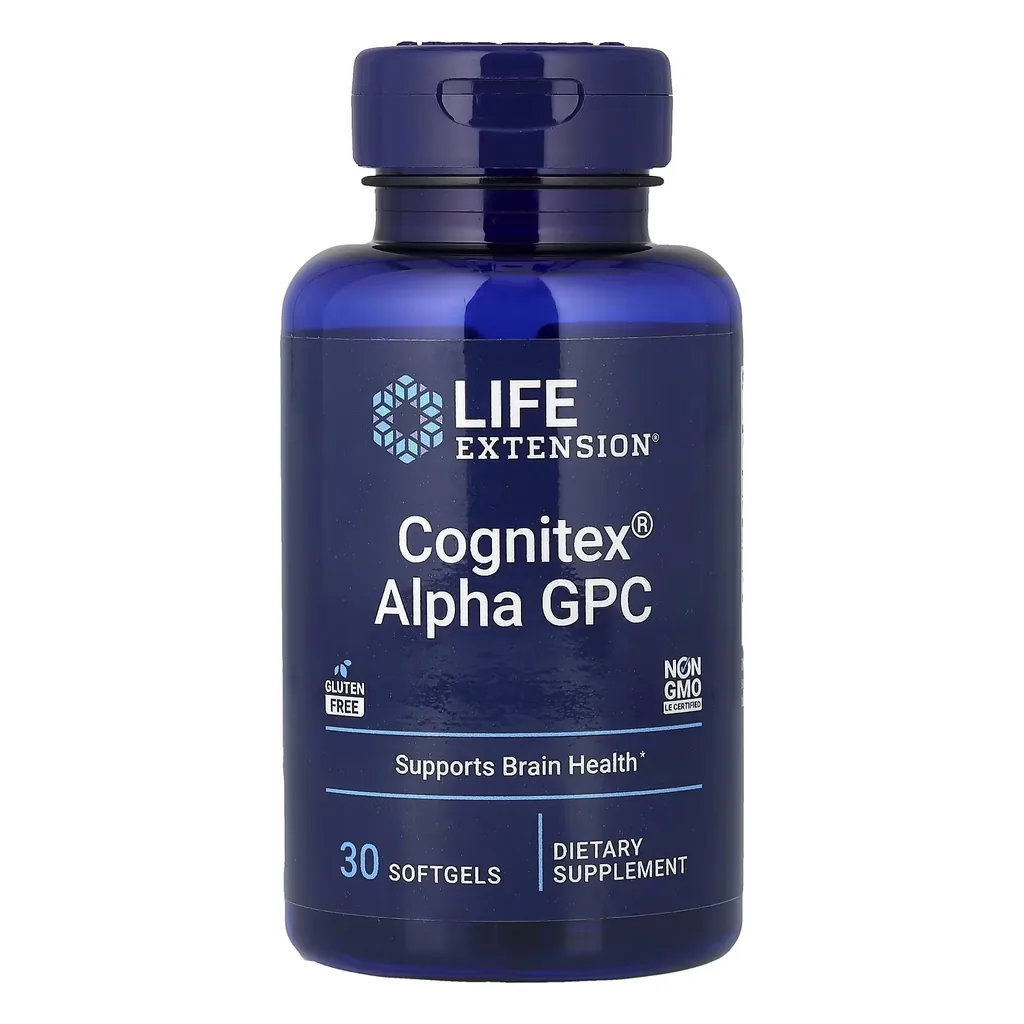Для мозку, Life Extension Cognitex® Alpha GPC - 30 м'яких капсул