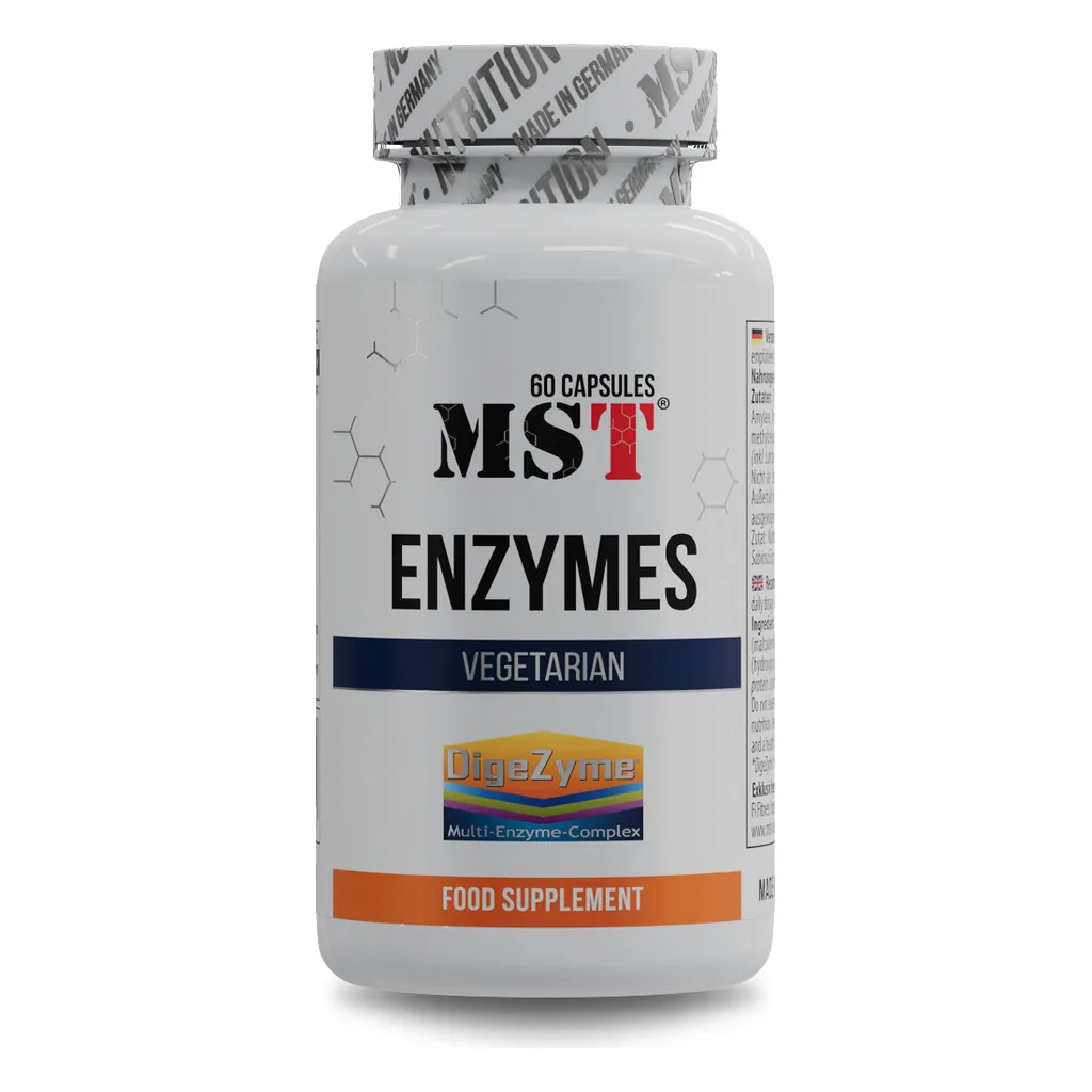 Ферменти, MST Enzymes Vegetarian DigeZyme - 60 капсул