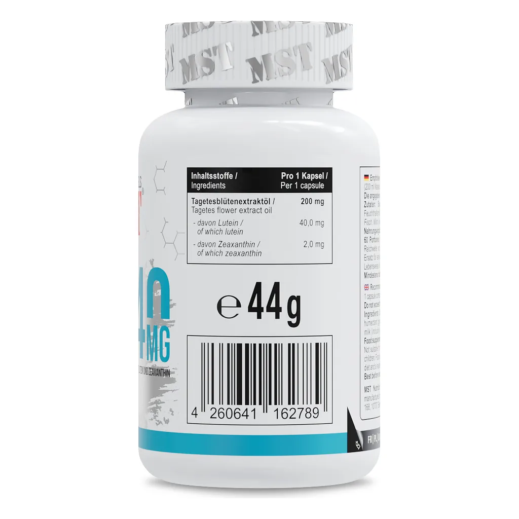 Для очей, MST Lutein 40 mg + Zeaxanthin - 60 м'яких капсул 2 Для очей, MST Lutein 40 mg + Zeaxanthin - 60 м'яких капсул упаковка