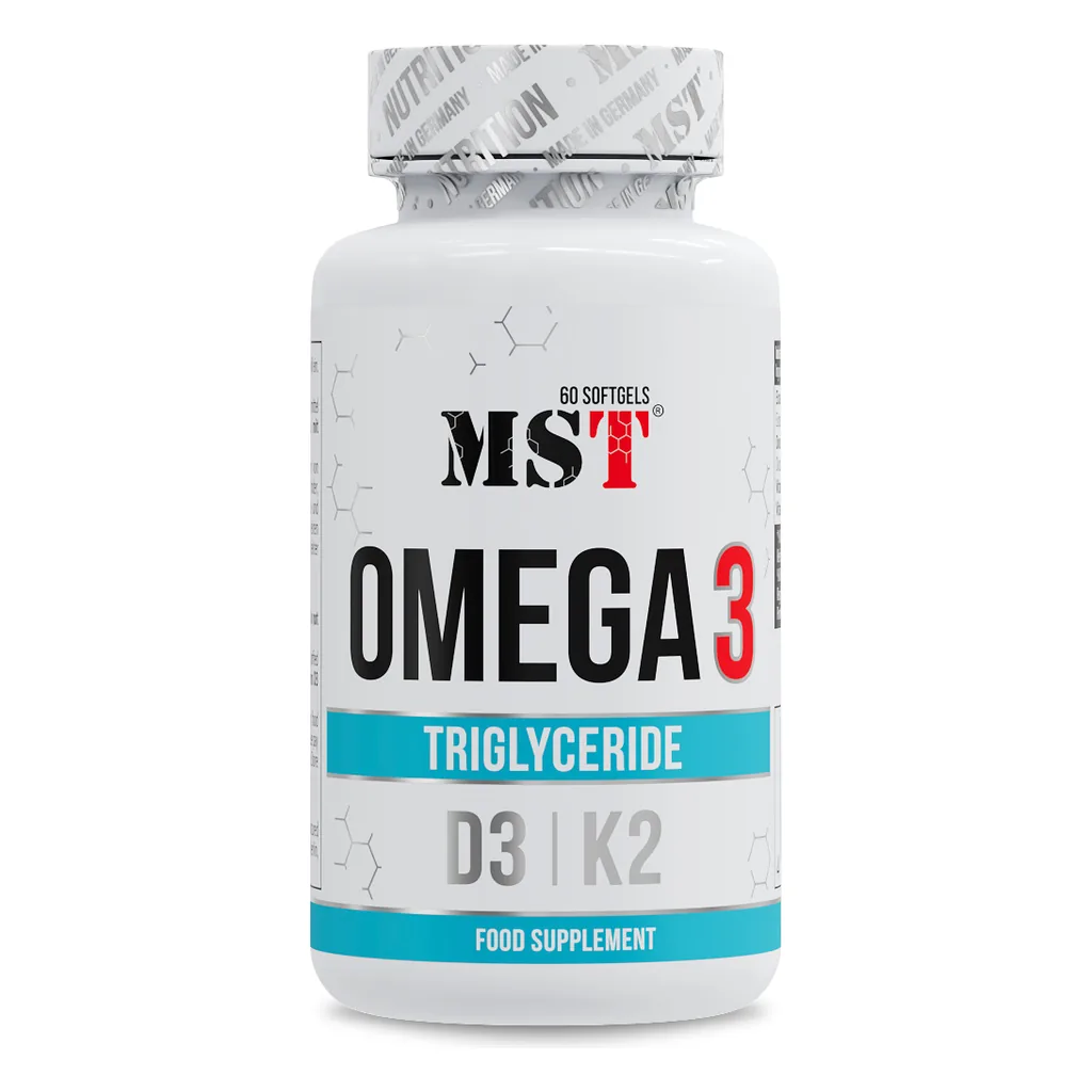 Омега-3 з D3 та K2, MST Omega 3 Triglyceride D3 | K2