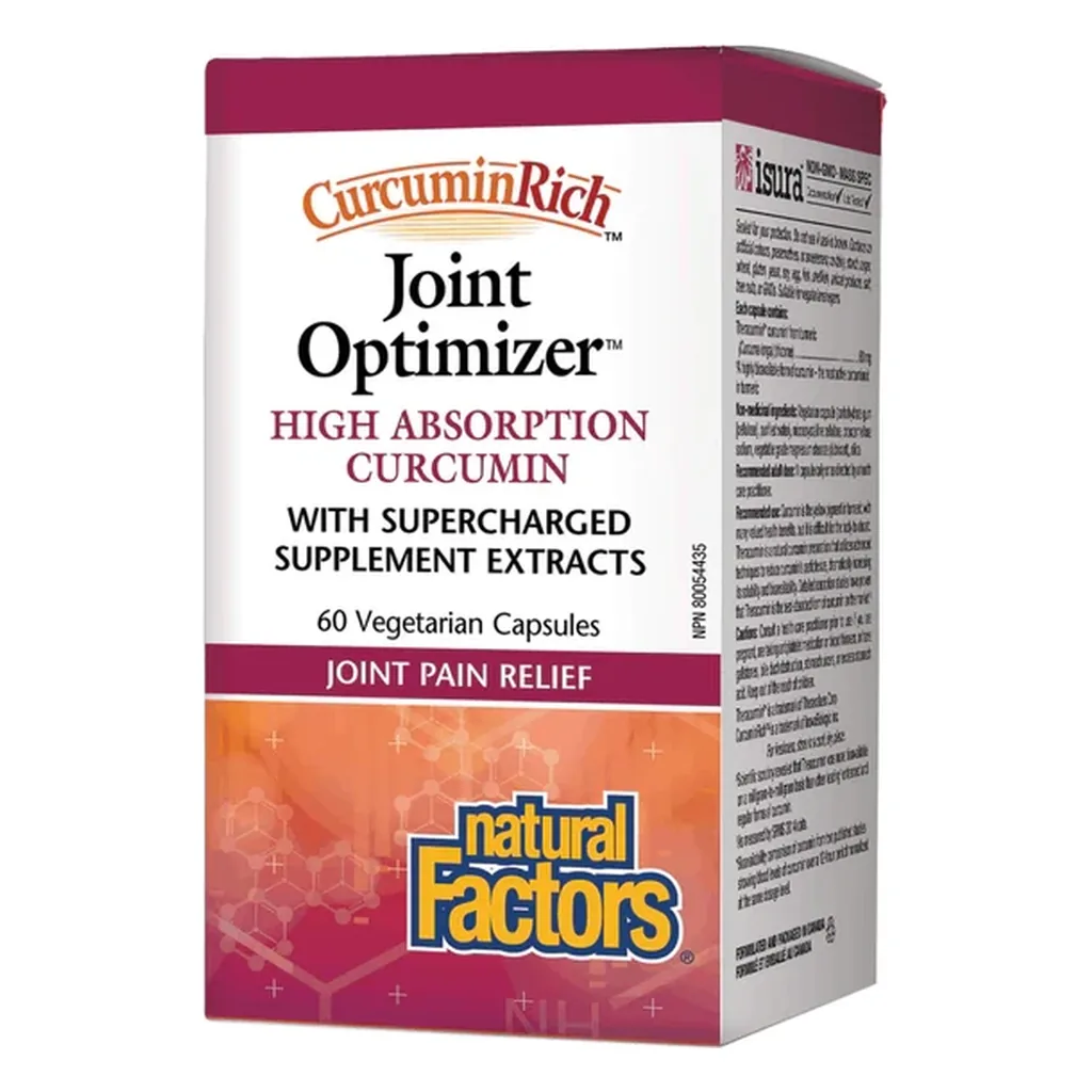Протизапальний комплекс, Natural Factors CurcuminRich Joint Optimizer - 60 вегетаріанських капсул