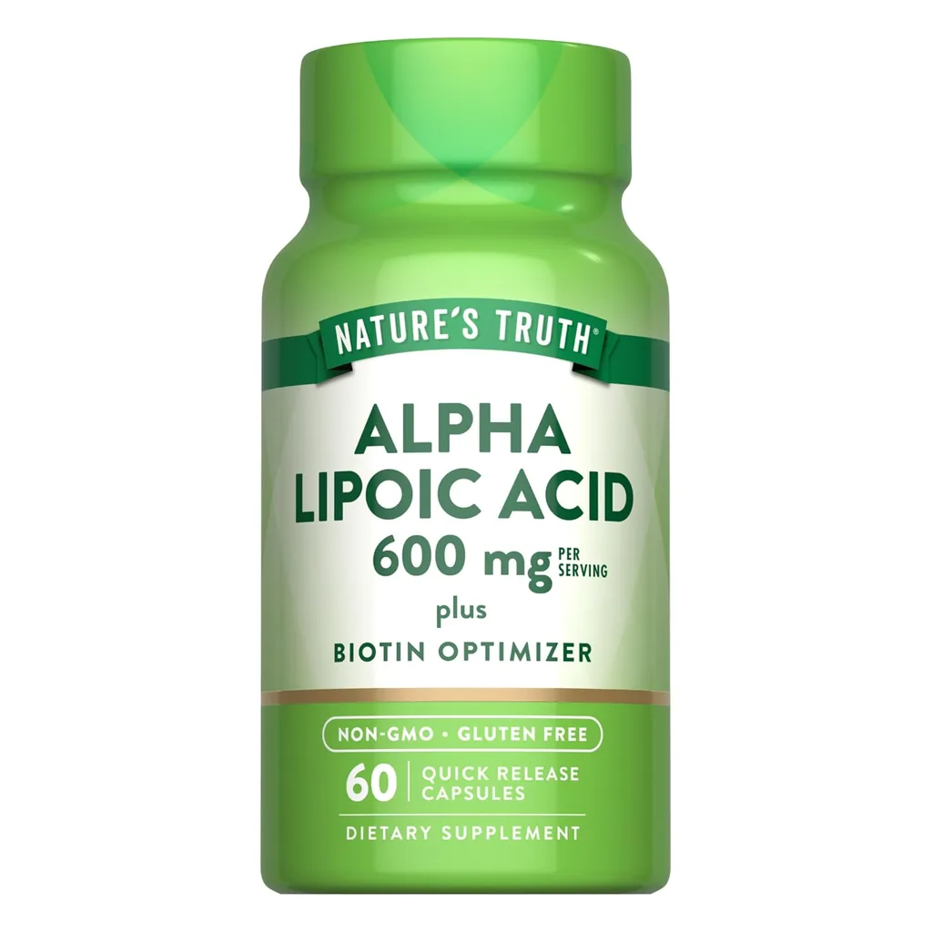 Альфа-ліпоєва кислота з біотином, Nature's Truth Alpha Lipoic Acid Plus Biotin Optimizer 60 капсул