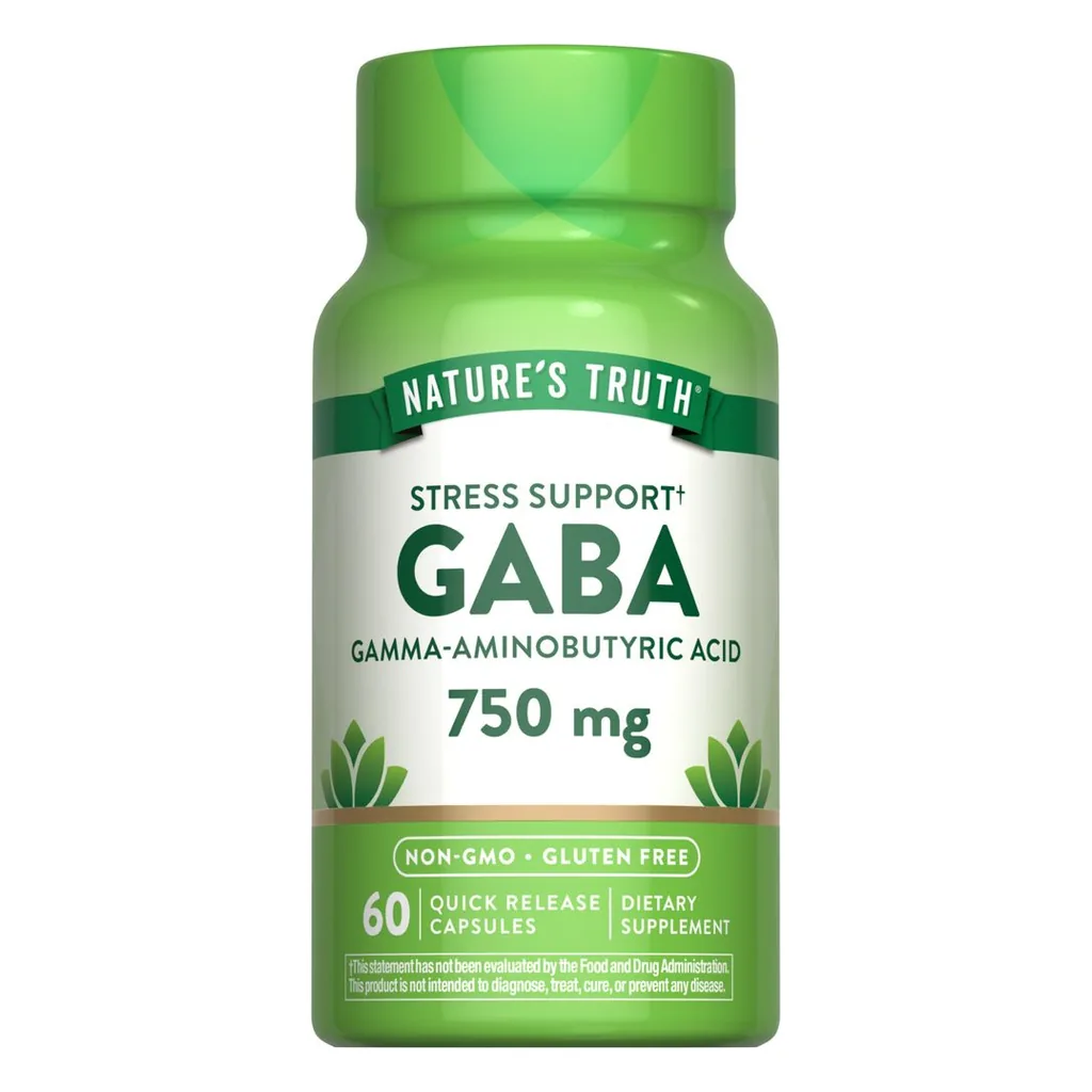 ГАМК, Nature's Truth Stress Support GABA 750 mg - 60 капсул