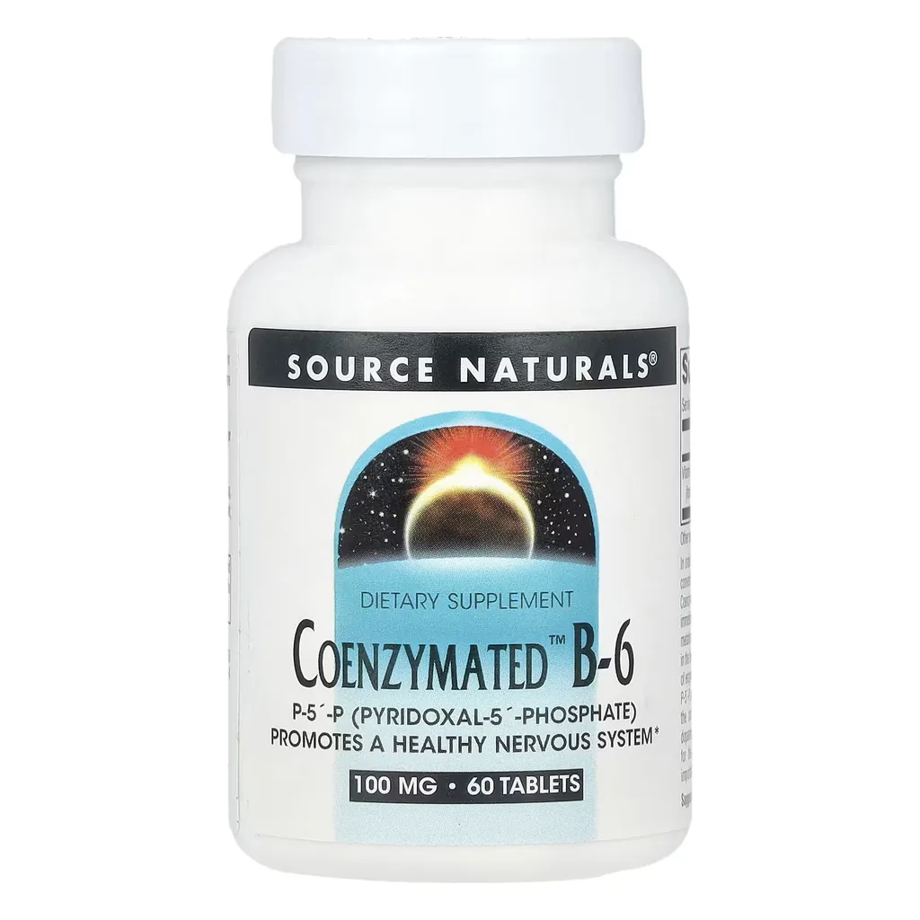Вітамін B-6, Source Naturals Coenzymated B-6 100 mg - 60 таблеток