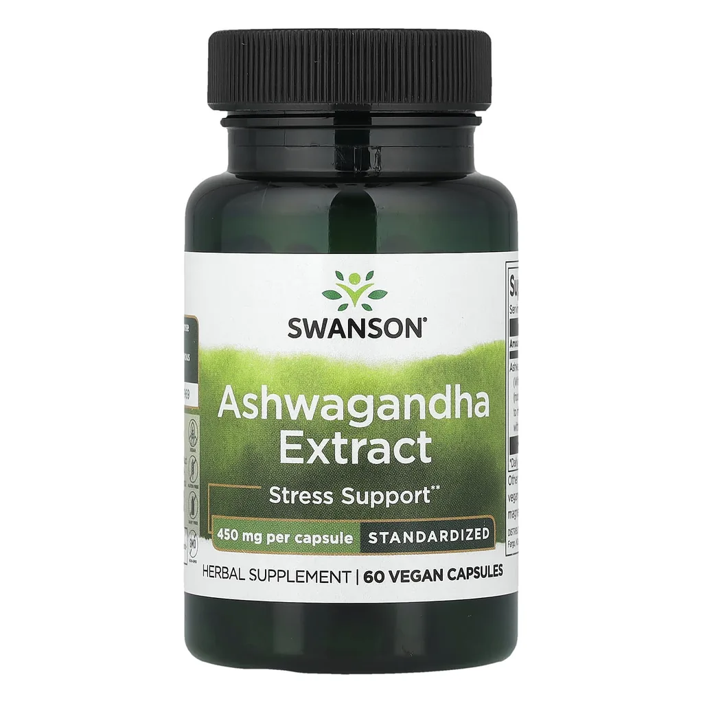 Ашваганда адаптоген, Swanson Ashwagandha Extract 450 мг 60 капсул