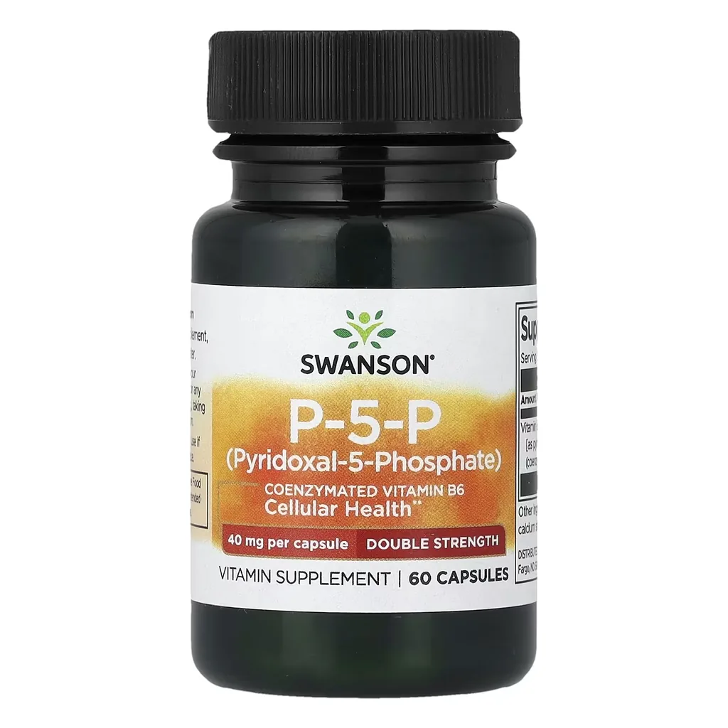 Вітамін B-6, Swanson P-5-P (Pyridoxal-5-Phosphate) 40 mg - 60 капсул