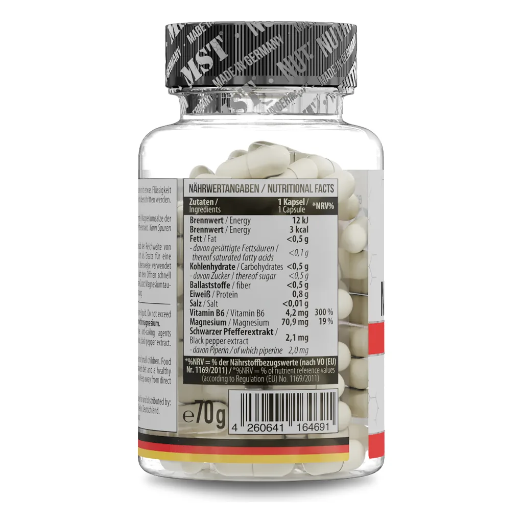 Магній таурат з вітаміном B6, MST Magnesium Taurate + Vitamin B6 - 60 капсул 2 Магній таурат з вітаміном B6, MST Magnesium Taurate + Vitamin B6 - 60 капсул упаковка