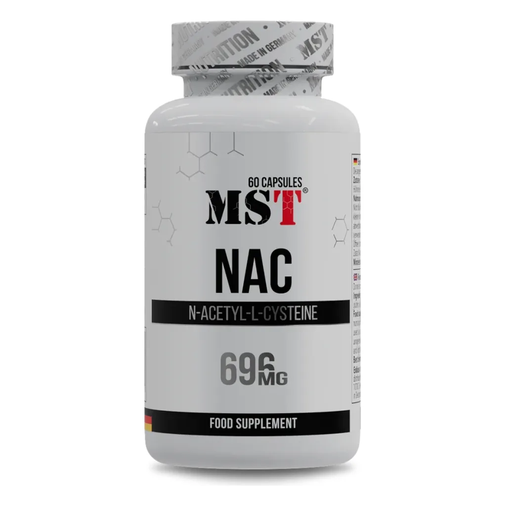 Антиоксидант та детокс, MST NAC (N-Acetyl-L-Cysteine) 696 мг - 60 капсул