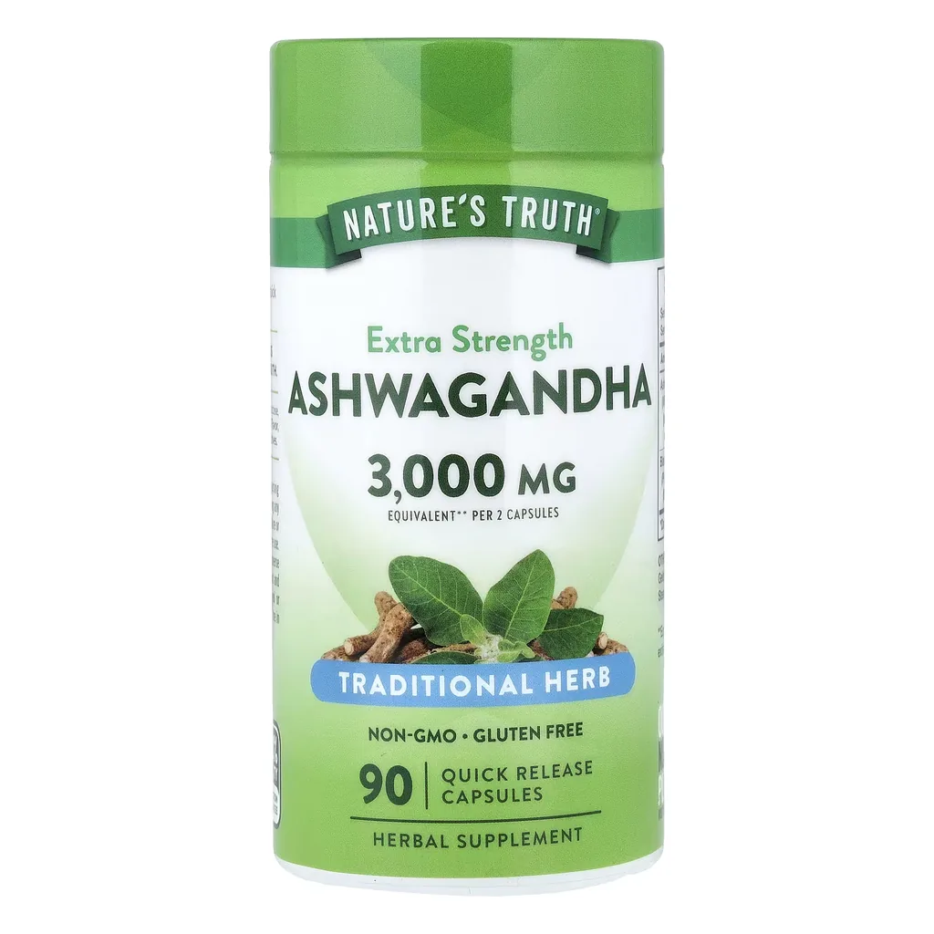 Ашваганда, Nature's Truth, Ashwagandha 3000 мг - 90 капсул