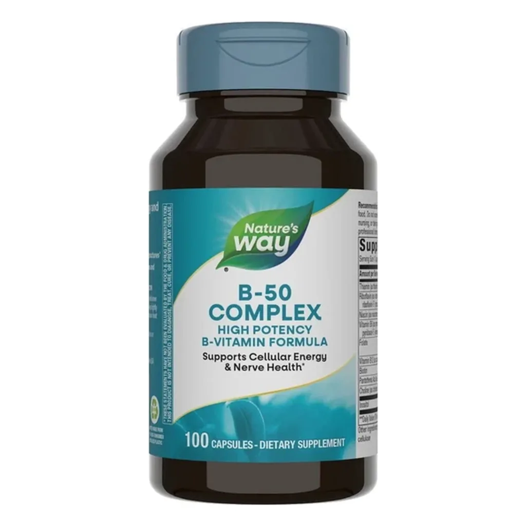 Комплекс вітамінів групи B високої концентрації, Nature's Way B-50 Complex 100 капсул