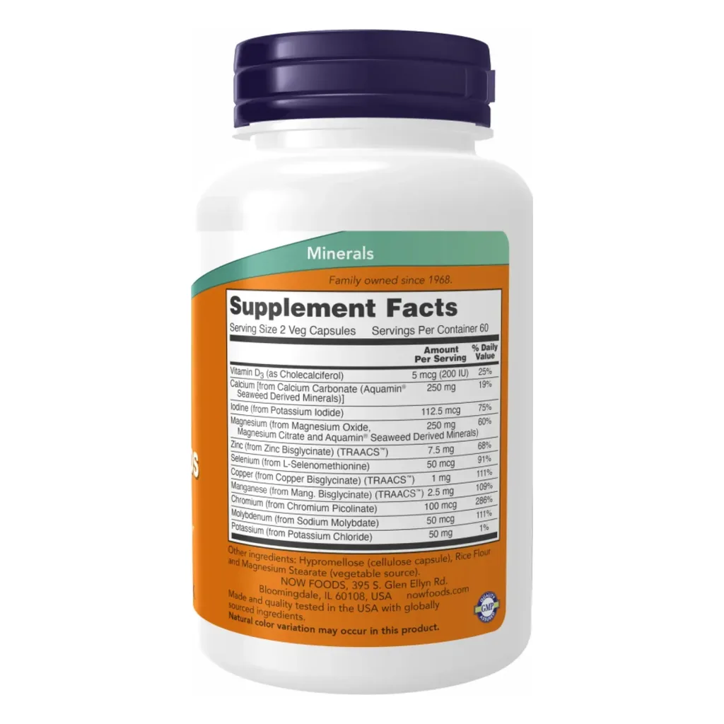 Мінеральний комплекс, NOW Full Spectrum Mineral Caps - 120 капсул 2 Мінеральний комплекс, NOW Full Spectrum Mineral Caps - 120 капсул упаковка