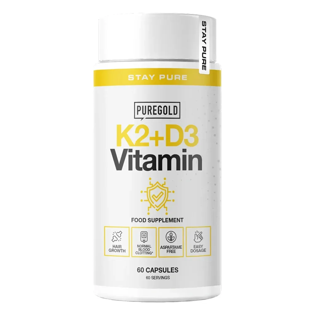 Вітамін K2 D3, Pure Gold PGP K2D3 - 60 капсул