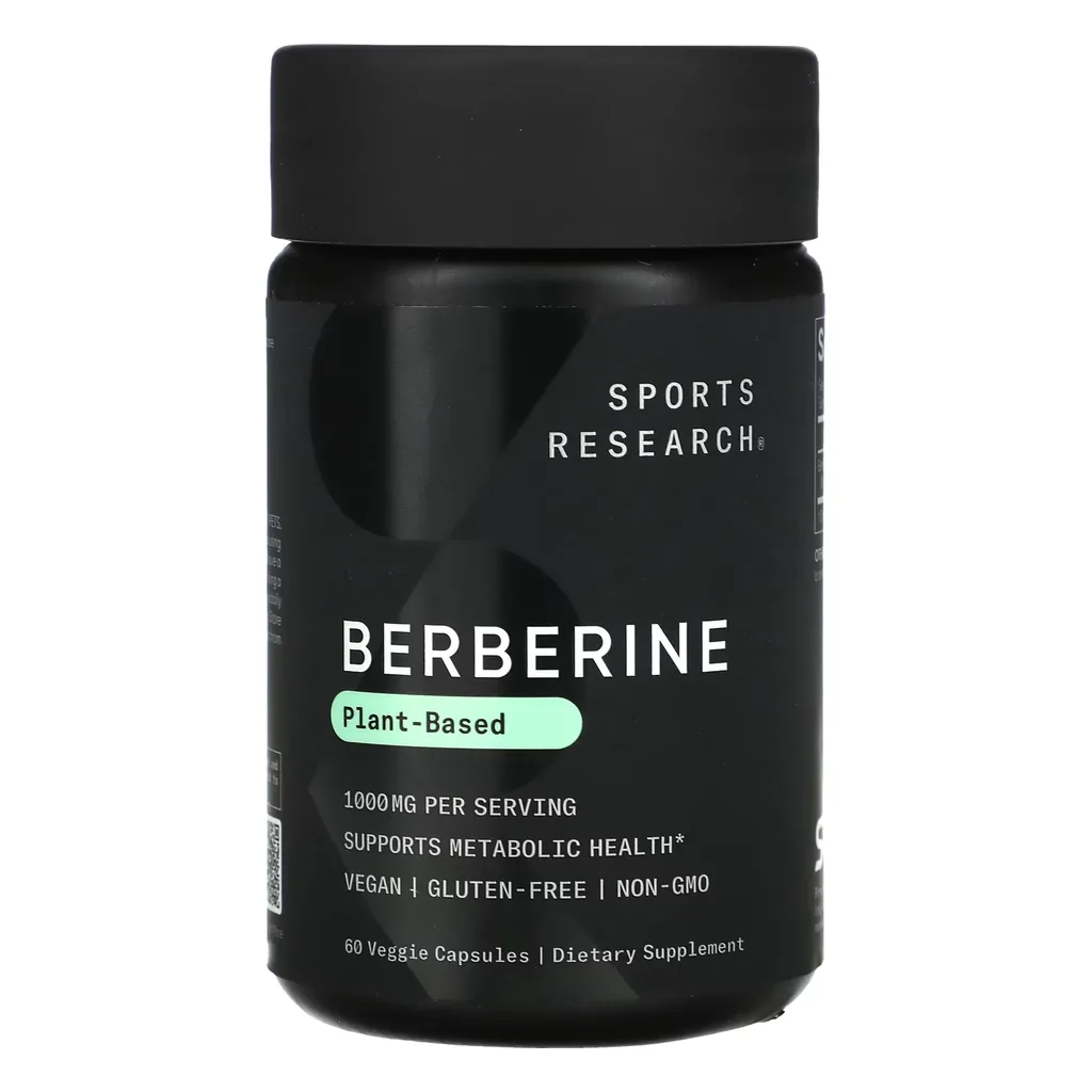 Берберин, Sports Research Berberine 500mg - 60 vcaps