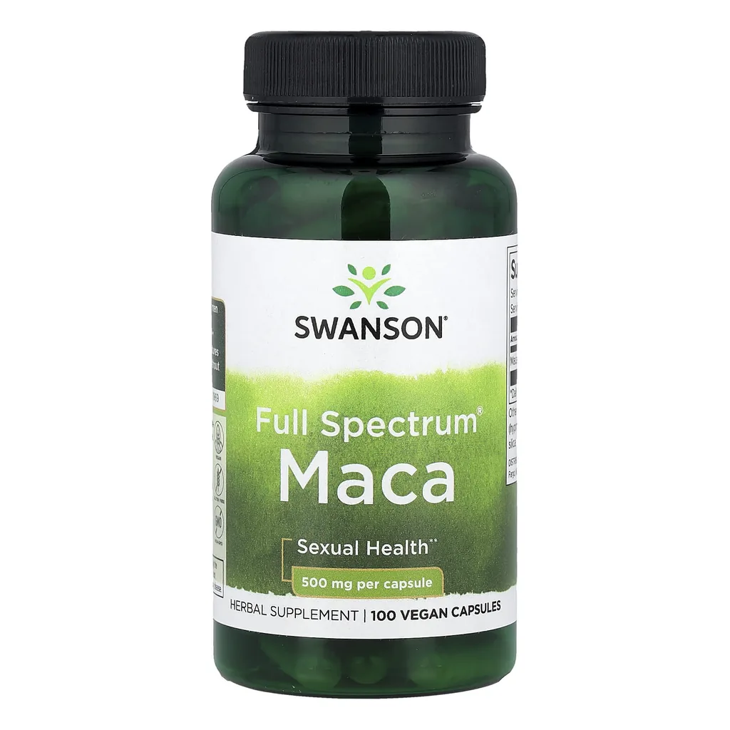 Мака, Swanson Full Spectrum Maca 500 mg - 100 Vegan Capsules